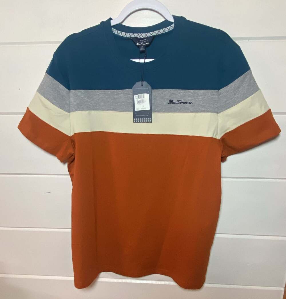 Ben Sherman Men's Multicolor Block Short Sleeve T-Shirt